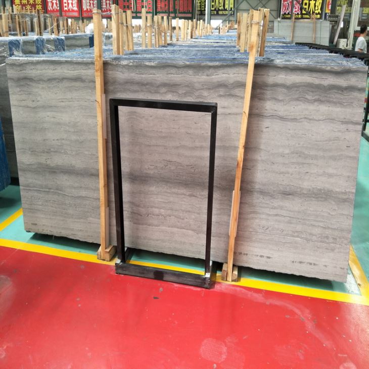 Blue wooden marble slab