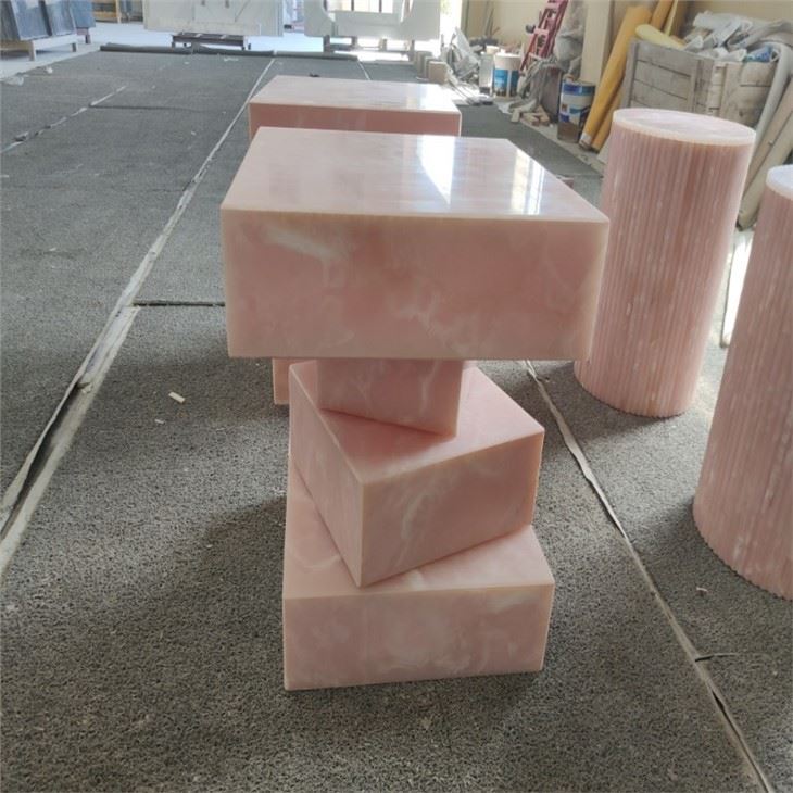 Pink Onyx Tables and Columns