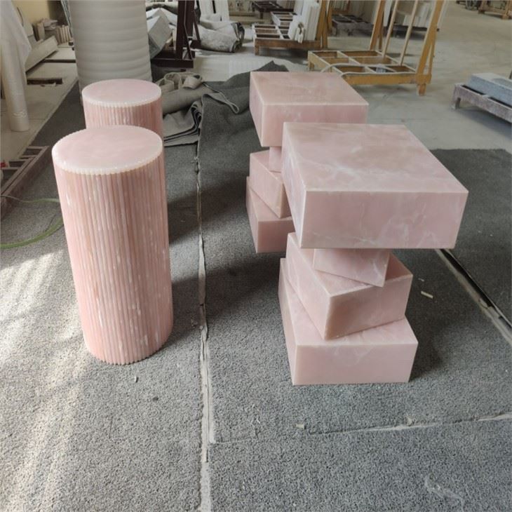 Pink Onyx Tables for home decoration
