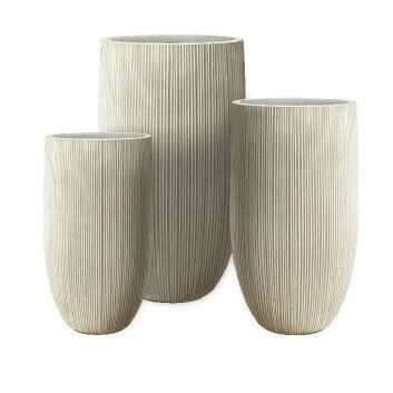 beige flowerpots