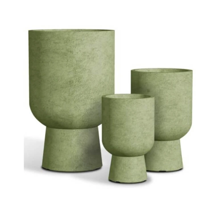 green flowerpots